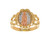 Tri Color Gold Virgin Mary Guadalupe Religious Women's Filigree Ring (JL# R12186)