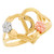 Heart Shaped Initial A to Z Ring with Flower Accents (JL# R12358)