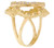 Patriotic Eagle with Diamond Cut Nugget Design Mens Heavy Ring (SKU# R11974)