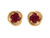 Prong Set Natural Amehtyst Ladies Swirl Design Stud Earrings (JL# E9360)