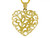 Filigree puffed heart Charm Pendant (JL# P1996)