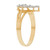10k Two Tone Gold A White CZ Womens Initial Ring (SKU# R12634)