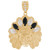 emgeedi Multi-Color Stones Mens Native American Chief Pendant (SKU# P11569)