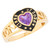 Birthstone 2026 Heart Design Graduation Ring (SKU# R13872)