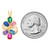 Stunning Six Birthstone Sliding Mothers Pendant (SKU# P13957)
