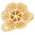 Swirl Floral Filigree Womens Diamond Cut Flower Ring (SKU# R13948)