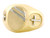 Solid Gold Cross Shank Design Oval Signet Mens Ring (SKU# R2036)