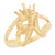 Initital with Crown Diamond Cut Ring (SKU# R13636)