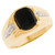 10k Two Tone Gold Black Onyx Mens Diamond Ring (SKU# R13189)