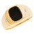 14k Two Tone Gold Black Onyx Mens Diamond Natural Stone Ring (SKU# R13188)