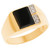 14k Two Tone Gold Black Onyx Mens Diamond Ring (SKU# R13183)