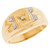 14k Two Tone Gold Diamond Mens Ring (SKU# R13173)