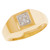 14k Two Tone Gold Diamond Mens Cluster Ring (SKU# R13169)