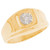 14k Two Tone Gold Diamond Mens Ring (SKU# R13167)
