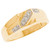 14k Two Tone Gold Modern Diamond Mens Ring (SKU# R13166)