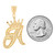 Regal Crown Design Diamond Cut Accent Initial Letter Pendant (SKU# P13636)