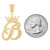 Regal Crown Design Diamond Cut Accent Initial Letter Pendant (SKU# P13636)