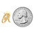 Regal Crown Design Diamond Cut Accent Initial Letter Earrings (SKU# E13636)