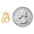 Regal Crown Design Diamond Cut Accent Initial Letter Earrings (SKU# E13636)