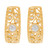 10k Yellow Gold Filigree Flower White CZ Womens Earring (SKU# E13243)