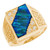 Elegant Simulated FIligree Design Mens Ring (SKU# R13364)