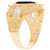 10k Yellow Gold Round Onyx White CZ Mens Ring (SKU# R13366)