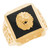 14k Yellow Gold Lion Black Onyx Mens Animal Ring (SKU# R13397)