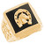10k Yellow Gold Horseshoe Black Onyx Mens Animal Horse Ring (SKU# R13396)
