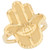10k Yellow Gold Large Hamsa Womens Diamond Cut Ring (SKU# R14234)