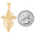Large Cross with Praying Hands and Thorns Pendant (SKU# P13916)