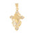 Small Cross with Praying Hands and Thorns Pendant (SKU# P13914)