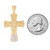 14k Two Tone Gold INRI Jesus Cross Crucifix Mens Diamond Cut Religious Pendant (SKU# P13917)