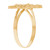 14k Yellow Gold Medium Square Nugget White CZ Womens Diamond Cut Ring (SKU# R13344)