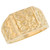 14k Yellow Gold Small Square Mens Diamond Cut Nugget Ring (SKU# R13870)