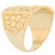 10k Yellow Gold Large Square Mens Diamond Cut Nugget Ring (SKU# R13868)