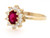 Gold White Oval CZ Simulated April Birthstone Ring Jewelry (SKU# R2348)