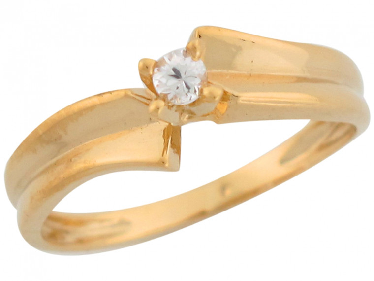 Round Cut Modern Design Ladies Promise Ring (JL# R7476)
