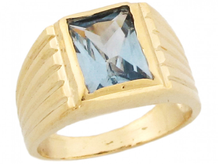 Gold Birthstone Sleek Modern Baby Ring (JL# R5745)