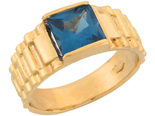 Gold Designer Inspired Band Ring (JL# R6034) - Jewelry