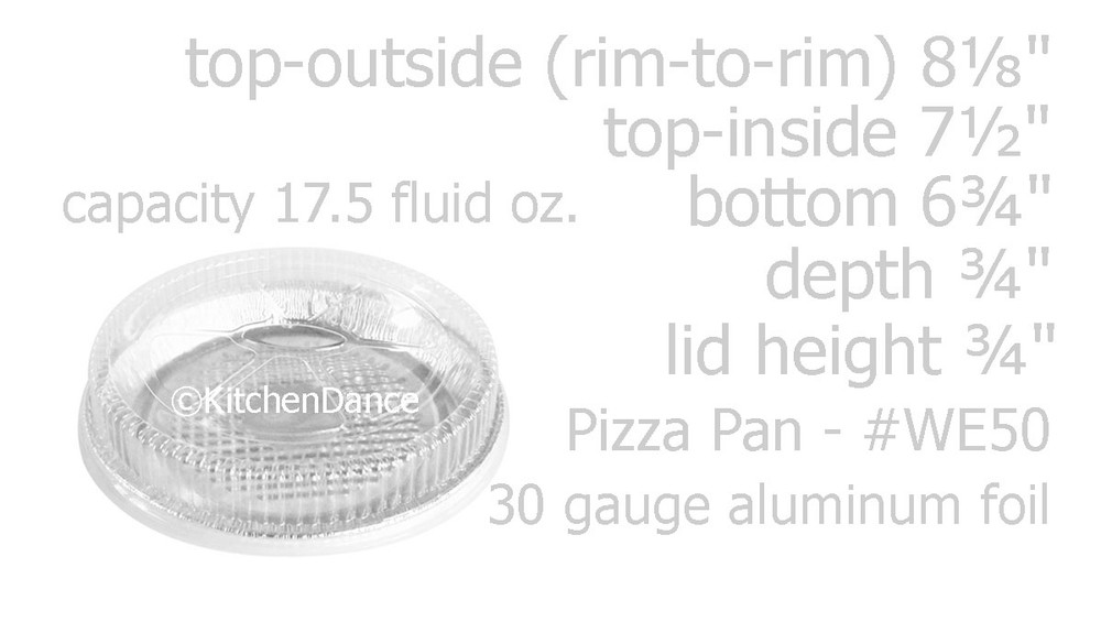 disposable aluminum foil small pizza pan with lid, individual serving size, round baking pan