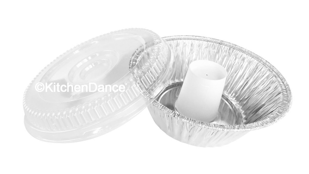 disposable aluminum foil angel food cake pan, baking pan, food container