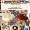 9" Disposable or Reusable Heavy Foil Pie Pan - Deep   #509