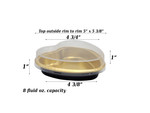 Plastic lid for   8 oz.  Disposable Heart shaped Foil Pan with Snap-on Plastic Lid  #PL-A255