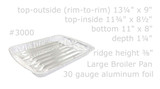 Disposable Large Aluminum Foil Broiler Pan #3000