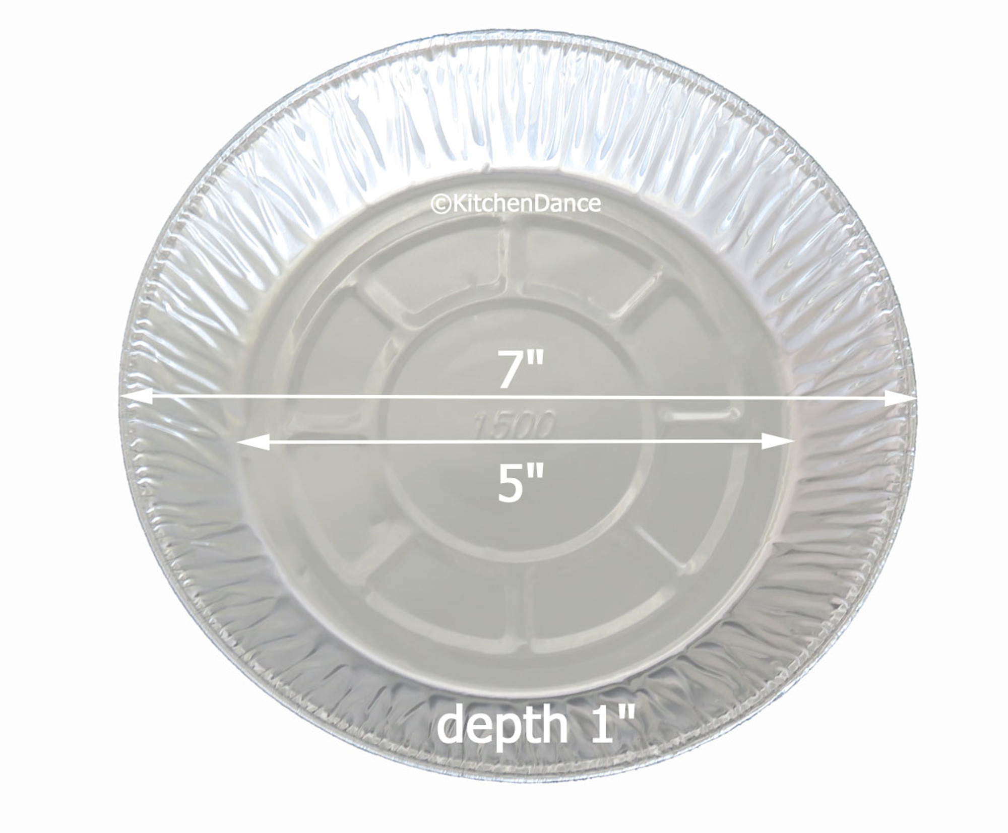 #A-1500D 7" Deep Disposable Aluminum Pie Pans by AGIANT 