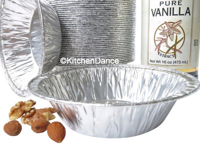 disposable aluminum foil 5" tart pan, pie pan, pie tin individual serving size, small baking pans