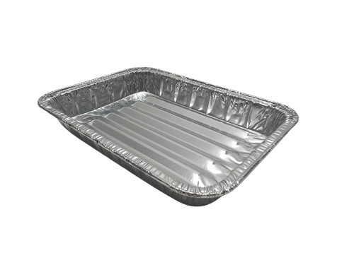 Disposable Aluminum Foil Broiler Pans – Broiler Drip Pans For Oven –  Durable Broiling Pans With Ribbed Bottom Surface For Bbq Grill Like Texture  – 13×9 Inch Broiler Pan – Casazo