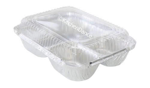 3-Compartment Disposable Plastic food trays, takeaway containers