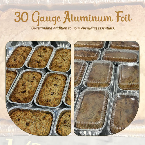 10/20/30pcs 1 Lb Aluminum Foil Mini Loaf Pans Disposable Small Loaf Pans  for Baking Individual Bread Loaves, Cake & Meat - 1 Pound Baking Tin Liners  - 6 x 3.5 x 2