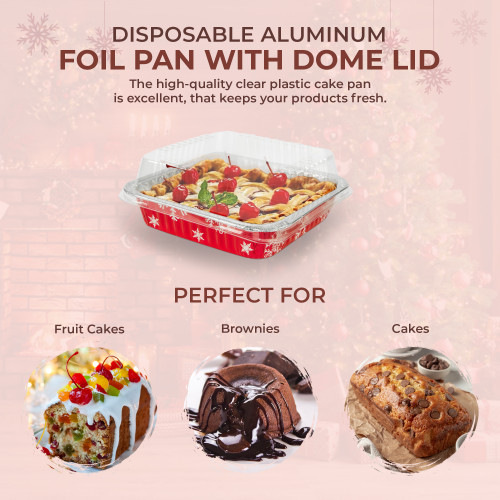 Handi-foil iChef Cook-N-Carry & Serve Cake Pans with Lids Square 8 x 8 - 2  Count - Safeway
